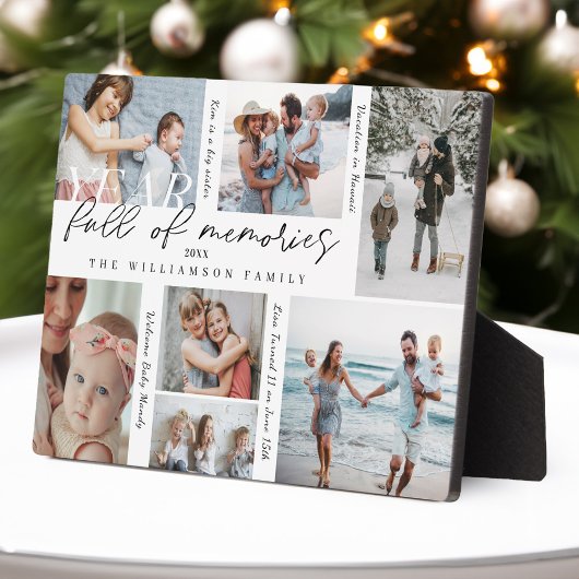 Jahr voll mit Erinnerungen Foto Collage & Highligh Fotoplatte