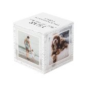 Jahr voll mit Erinnerungen Foto-Speicher-Keepsake Würfel (Rückseite Schrägansicht)