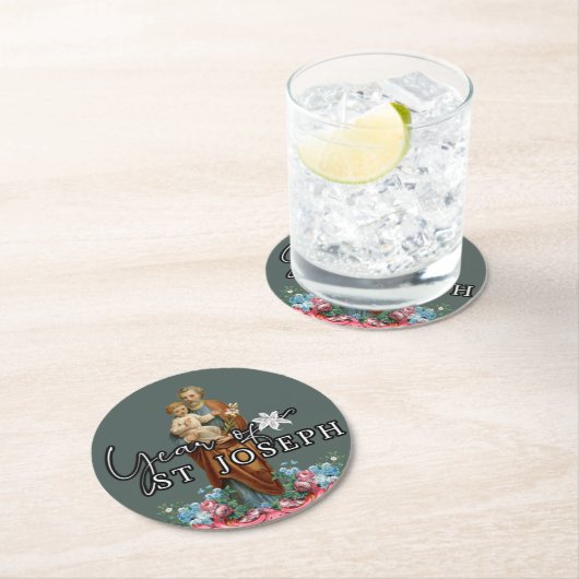 JAHR VON ST. JOSEPH KATHOLIC RELIGIÖS RUNDER PAPPUNTERSETZER (Vor Ort)