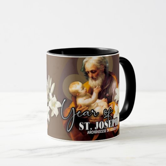 JAHR VON ST. JOSEPH KATHOLIS PERSONALISIERT TASSE (VorderseiteRechts)