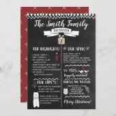 Jahr Weihnachtskarten-Chalkboard Feiertagskarte (Vorne/Hinten)