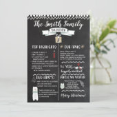 Jahr Weihnachtskarten-Chalkboard Feiertagskarte (Stehend Vorderseite)