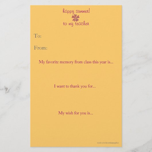 Jahr-zu-Jahr-Lehrer danke Ihnen zur Kenntnis nehme (Vorderseite)