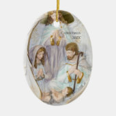 Jahr zur Krippenheilkunde hinzufügen Keramik Ornament (Vorne)