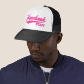 Jahrbuch-Personal (Baseball-Skript-Rosa) Truckerkappe (Beispiel)