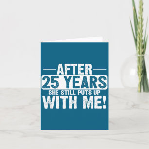 Jahre 25. Hochzeitstag 25 Ehe Ehemann Karte
