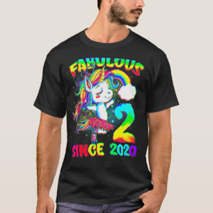 Jahre alt 2. Geburtstag Einhorn Mädchen Fabulous T-Shirt