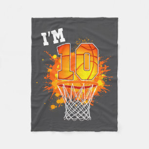 Jahre alter Liebhaber Basketball 10. 10 Thema Lach Fleecedecke