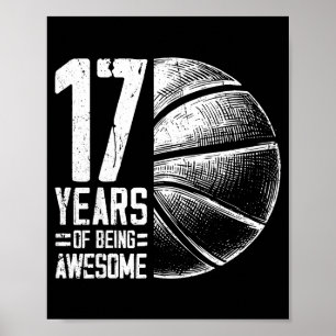 Jahre Basketball Basketball Alt 17. Spieler 17 Spa Poster