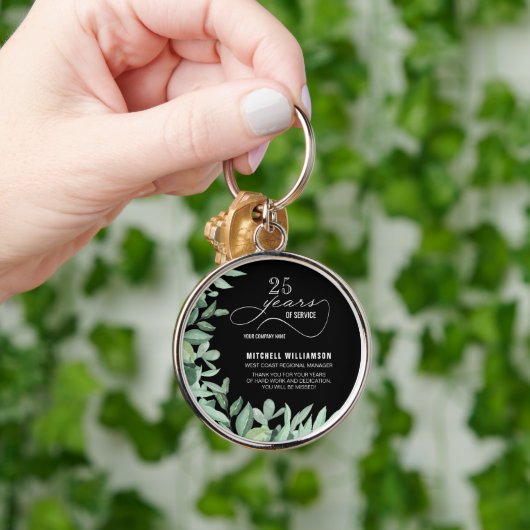 Jahre der Betriebsruhestandsgrüne Keepake Schlüsselanhänger (Hand)