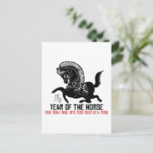 Jahre des Horse Papercut Postkarte (Stehend Vorderseite)
