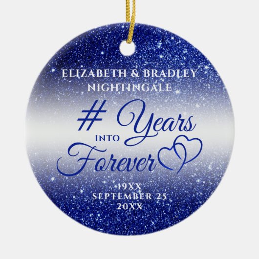 JAHRE DES Saphir JAHRES IN Foto Cera Keramik Ornament (Vorne)