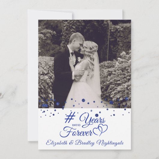 JAHRE DES Saphir-JAHRES IN Foto Einladung (Vorderseite)