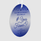 JAHRE DES Saphir-JAHRES IN Foto Ornament (Vorderseite)