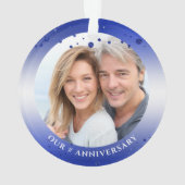 JAHRE DES Saphir-JAHRES IN Foto Ornament (Rückseite)