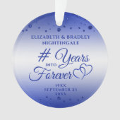 JAHRE DES Saphir-JAHRES IN Foto Ornament (Vorderseite)