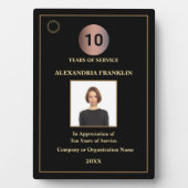 Jahre des Service-Foto-Logos für Mitarbeiter Fotoplatte (Vorderseite)