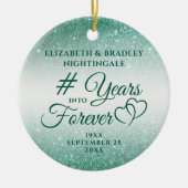 JAHRE DES Smaragdjubiläums in Foto Keramik Ornament (Vorne)