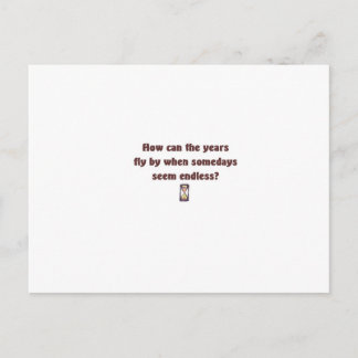 Jahre fliegen vorbei postkarte