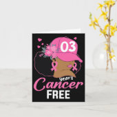 Jahre Krebs frei überleben Brustkrebs schwarze Wom Karte (Gelbe Blume)