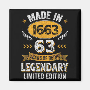 Jahre Männer Vintage 1963 63 Alt Geburtstag Magnet