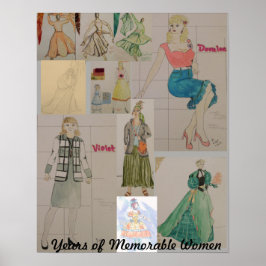 Jahre von Memorable Women Charakters Plakat