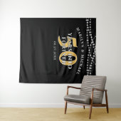 JAHRE ZUM 50. JAHR IN FEIERES schwarzes Gold Wandteppich (Beispiel (Horizontal))