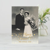 JAHRE ZUM 50. JAHR INTO FOREVER Vow Erneuerung in Einladung (Stehend Vorderseite)