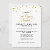 JAHRE ZUM 50. JAHR INTO FOREVER Vow Erneuerung in Einladung (Rückseite)