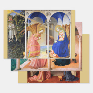 JAHRESABSCHLUSS DER FRA ANGELICO Weihnachten Geschenkpapier Set
