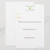 Jahresabschluss- Lehrer danken Ihnen zu merken Briefpapier (Vorne/Hinten)