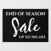 Jahresabschlusszeichen, Boutique-Beschriftung, Sto Fensteraufkleber (Blatt)