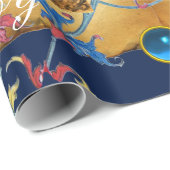 JAHRESANGEL FLORAL CHRISTMAS PARKMENT GESCHENKPAPIER (Rolleneckpunkt)