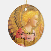 JAHRESANGEL IN GOLD PINK Weihnachten Keramikornament (Links)
