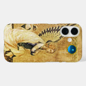 JAHRESANGEL IN GOLD UND BLAU, Pergament Case-Mate iPhone Hülle (Rückseite (Horizontal))