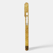 JAHRESANGEL IN GOLD UND BLAU, Pergament Case-Mate iPhone Hülle (Rückseite / Links)