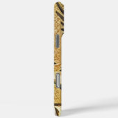 JAHRESANGEL IN GOLD UND BLAU, Pergament Case-Mate iPhone Hülle (Rückseite / Rechts)