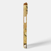 JAHRESANGEL IN GOLD UND BLAU, Pergament Case-Mate iPhone Hülle (Rückseite / Rechts)