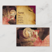 JAHRESANGEL IN GOLD UND PINK VISITENKARTE (Vorne/Hinten)