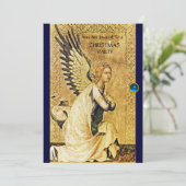 JAHRESANGEL MONOGRAM ,Blue Saphir Einladung (Stehend Vorderseite)