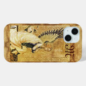 JAHRESANGEL MONOGRAM, Pergament Case-Mate iPhone Hülle (Rückseite (Horizontal))