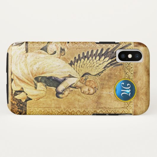 JAHRESANGEL MONOGRAM, Pergament Case-Mate iPhone Hülle (Rückseite (Horizontal))