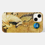 JAHRESANGEL MONOGRAM, Pergament Case-Mate iPhone Hülle (Rückseite (Horizontal))