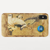 JAHRESANGEL MONOGRAM, Pergament Case-Mate iPhone Hülle (Rückseite (Horizontal))