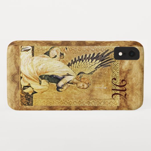 JAHRESANGEL MONOGRAM, Pergament Case-Mate iPhone Hülle (Rückseite (Horizontal))