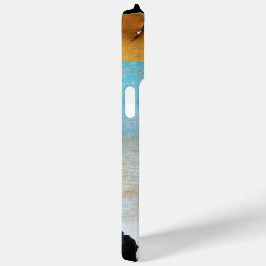 JAHRESANGEL-MONOGRAMM ,Braunes Pergament Case-Mate iPhone Hülle (Rückseite / Rechts)