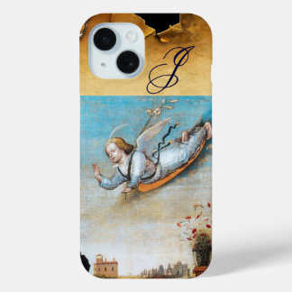 JAHRESANGEL-MONOGRAMM ,Braunes Pergament iPhone 15 Hülle