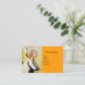 JAHRESANGEL, Orangengelb Visitenkarte (Stehend Vorderseite)