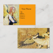 JAHRESANGEL, Orangengelb Visitenkarte (Vorne/Hinten)