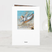 JAHRESANGEL UND JUNGFRAU FEIERTAGSKARTE (Rückseite)